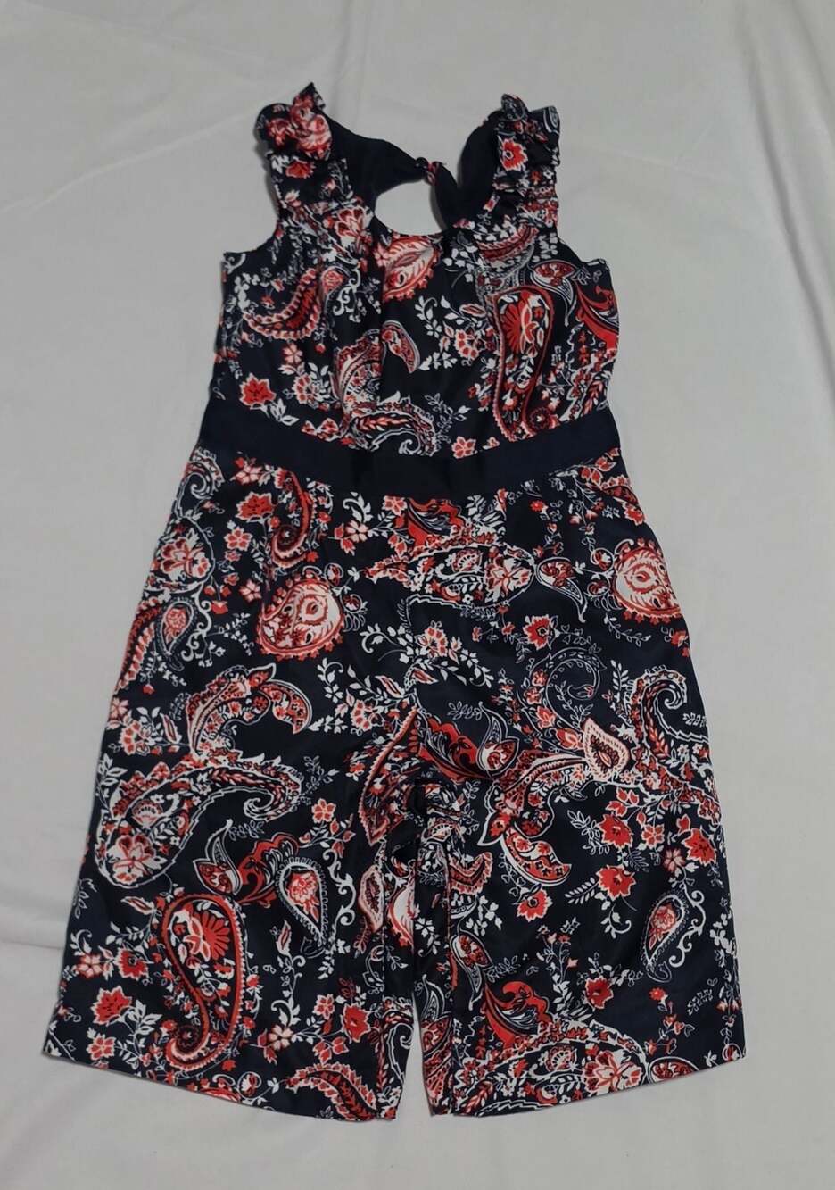 Janie and Jack Girls Paisley Print Sleeveless Jumpsuit 12-18 months old.